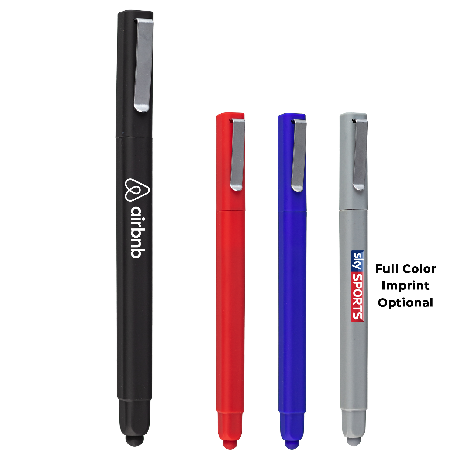Black Cubic Soft Rubberized Touch Square Stylus Pen