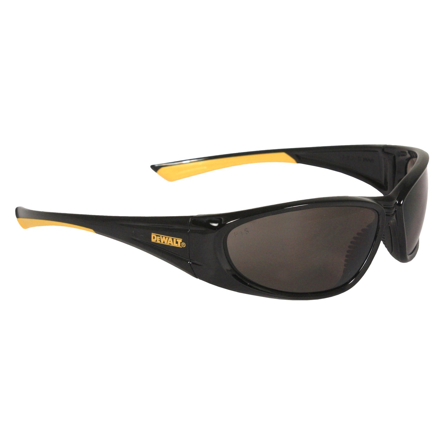 DPG98 Gable™ Protective Eyewear - Black/Yellow Frame - Smoke Lens