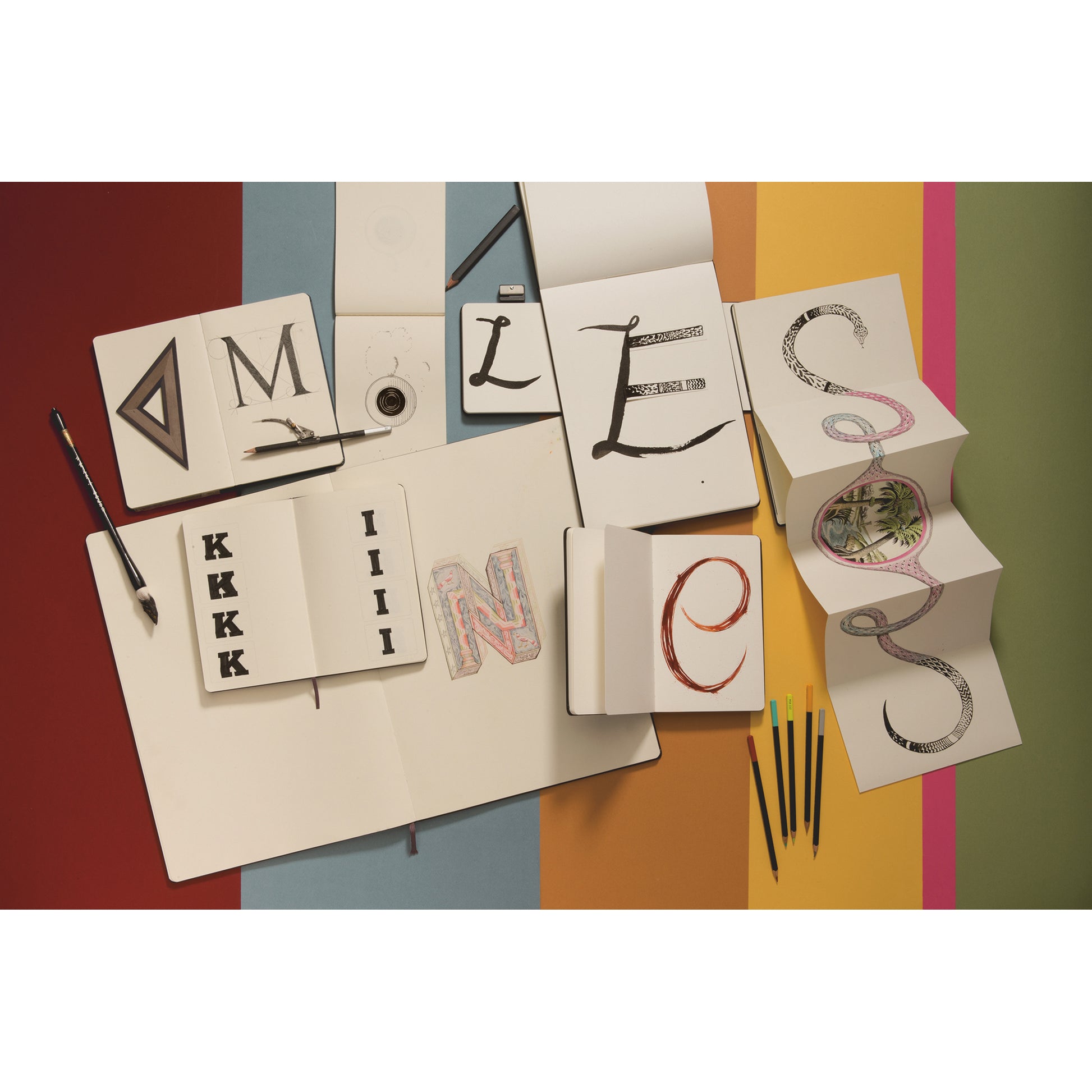 Black Moleskine® Coloring Kit - Sketchbook and Watercolor Pencils