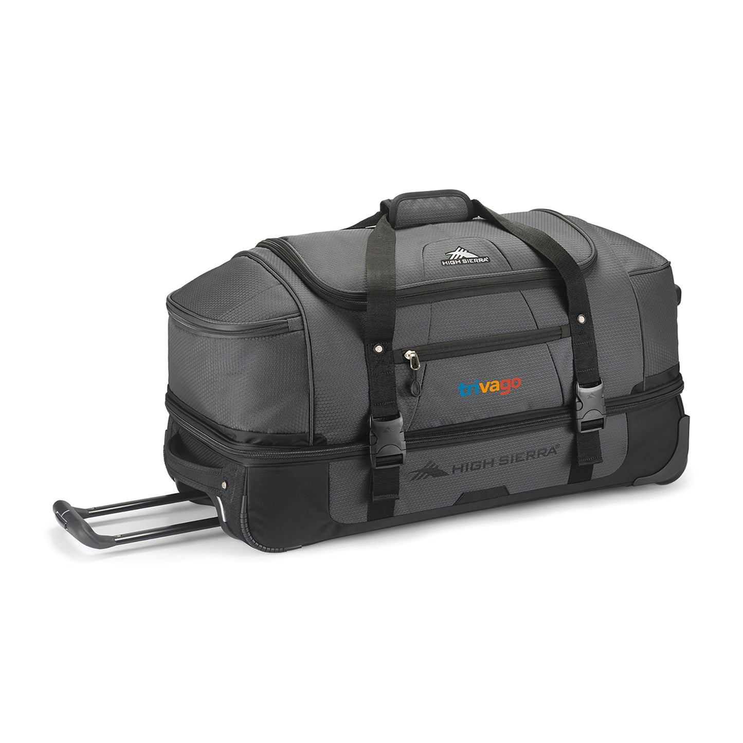Mercury/Black High Sierra® Fairlead 28" Drop Bottom Wheeled Duffel
