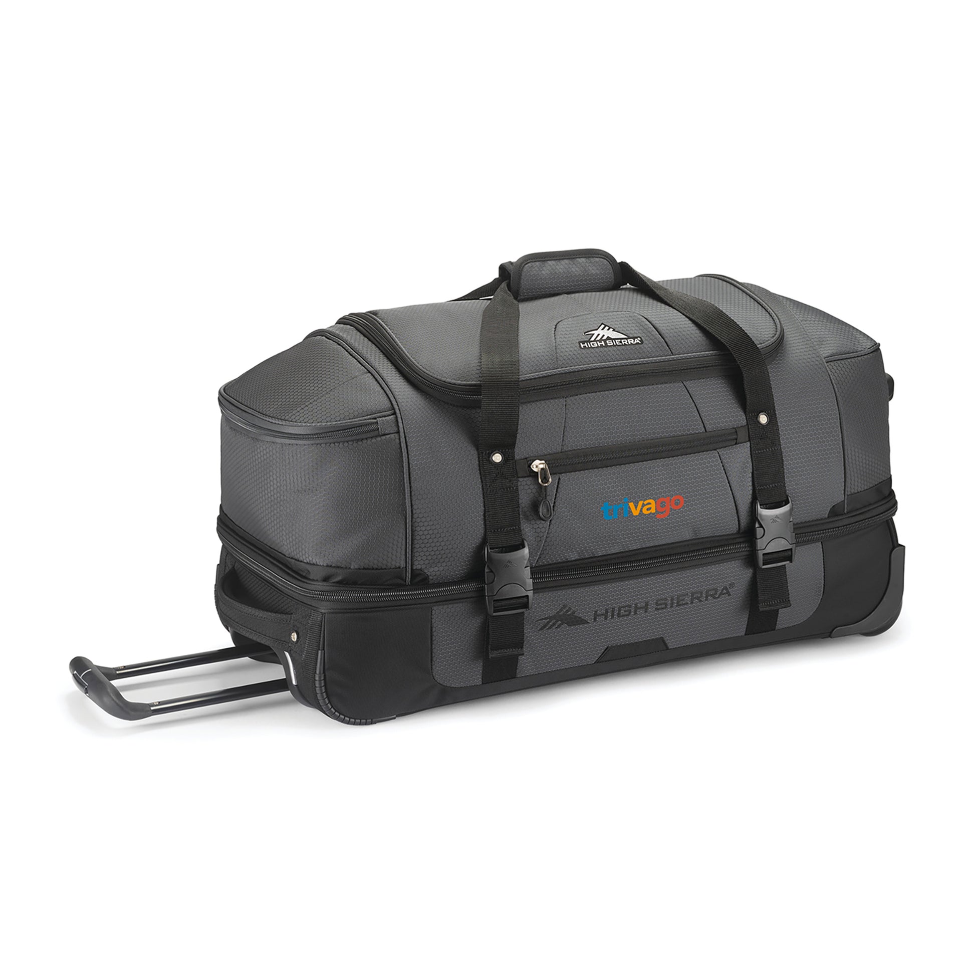 Mercury/Black High Sierra® Fairlead 28" Drop Bottom Wheeled Duffel
