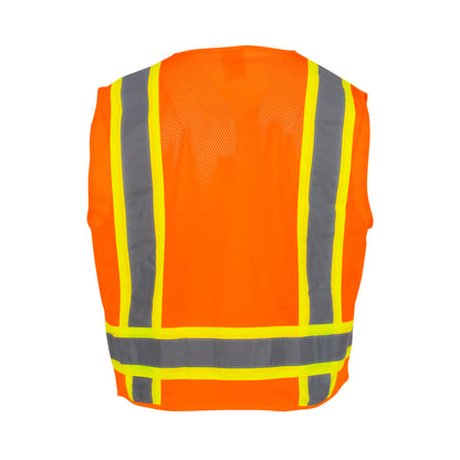 SV6 Two Tone Surveyor Type R Class 2 Mesh Safety Vest - Green - Size 2X