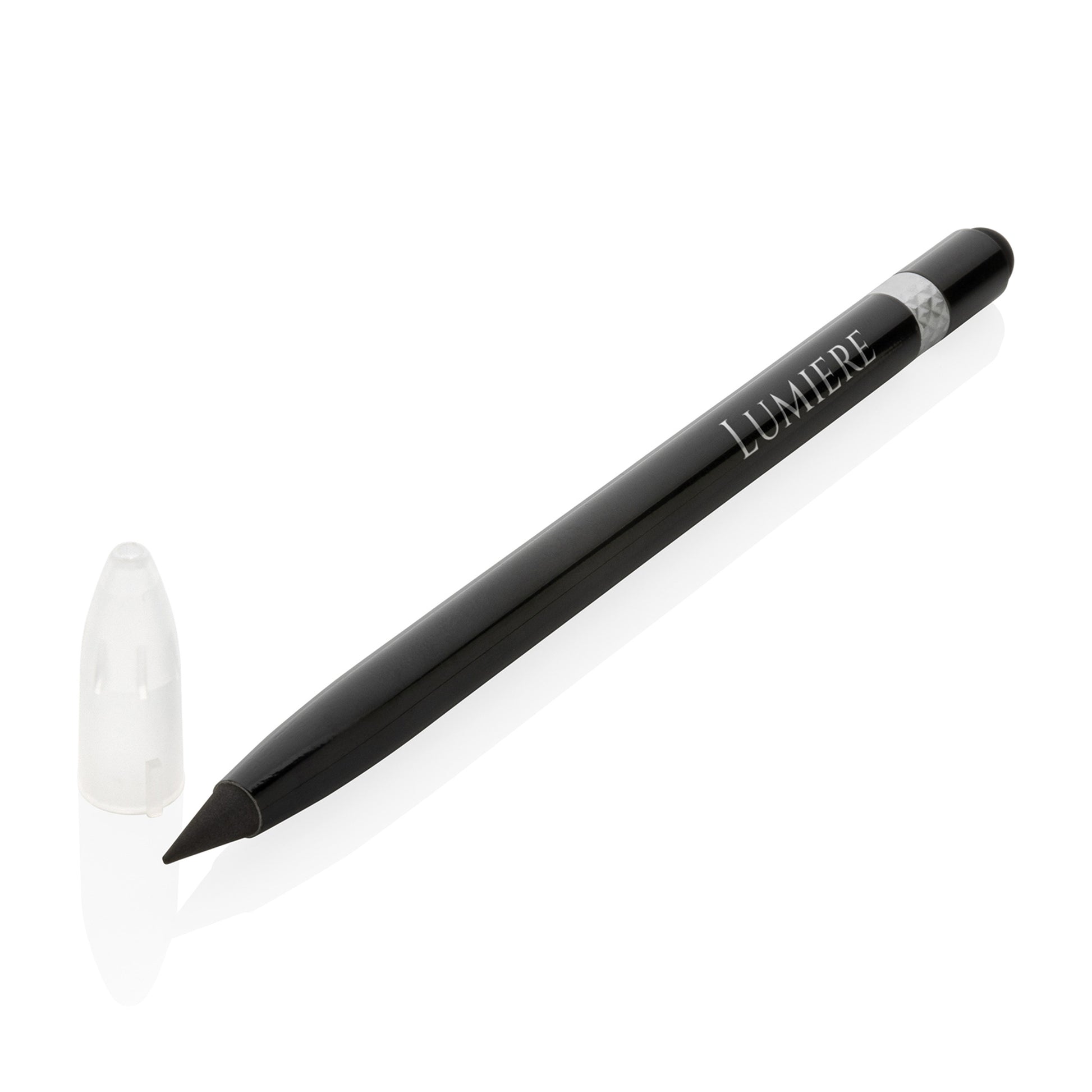Black Aluminum Inkless Pen with Eraser