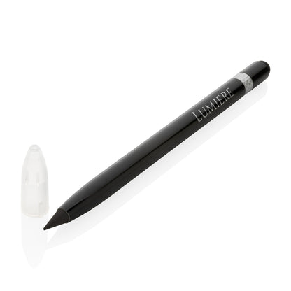 Black Aluminum Inkless Pen with Eraser