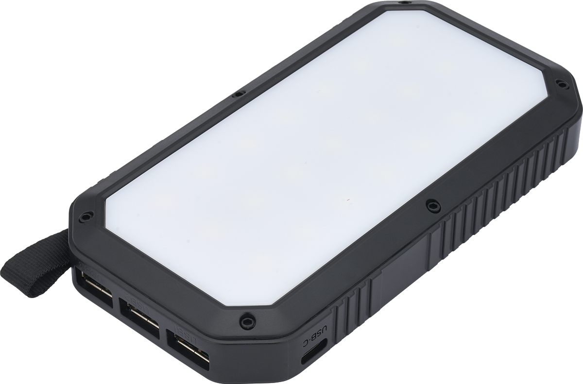 Trio Port Solar Charge LED Power Bank 8,000mAh
