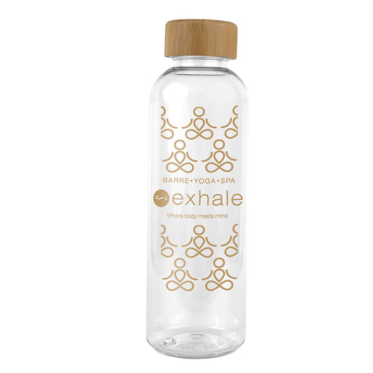 “CLEARLY” 22 oz Recycled RPET Bottle With Bamboo Cap
