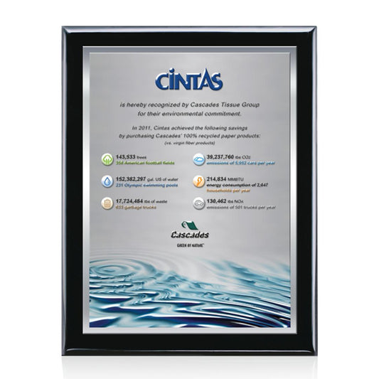 Oakleigh VividPrint™ 3D Plaque - Black/Silver