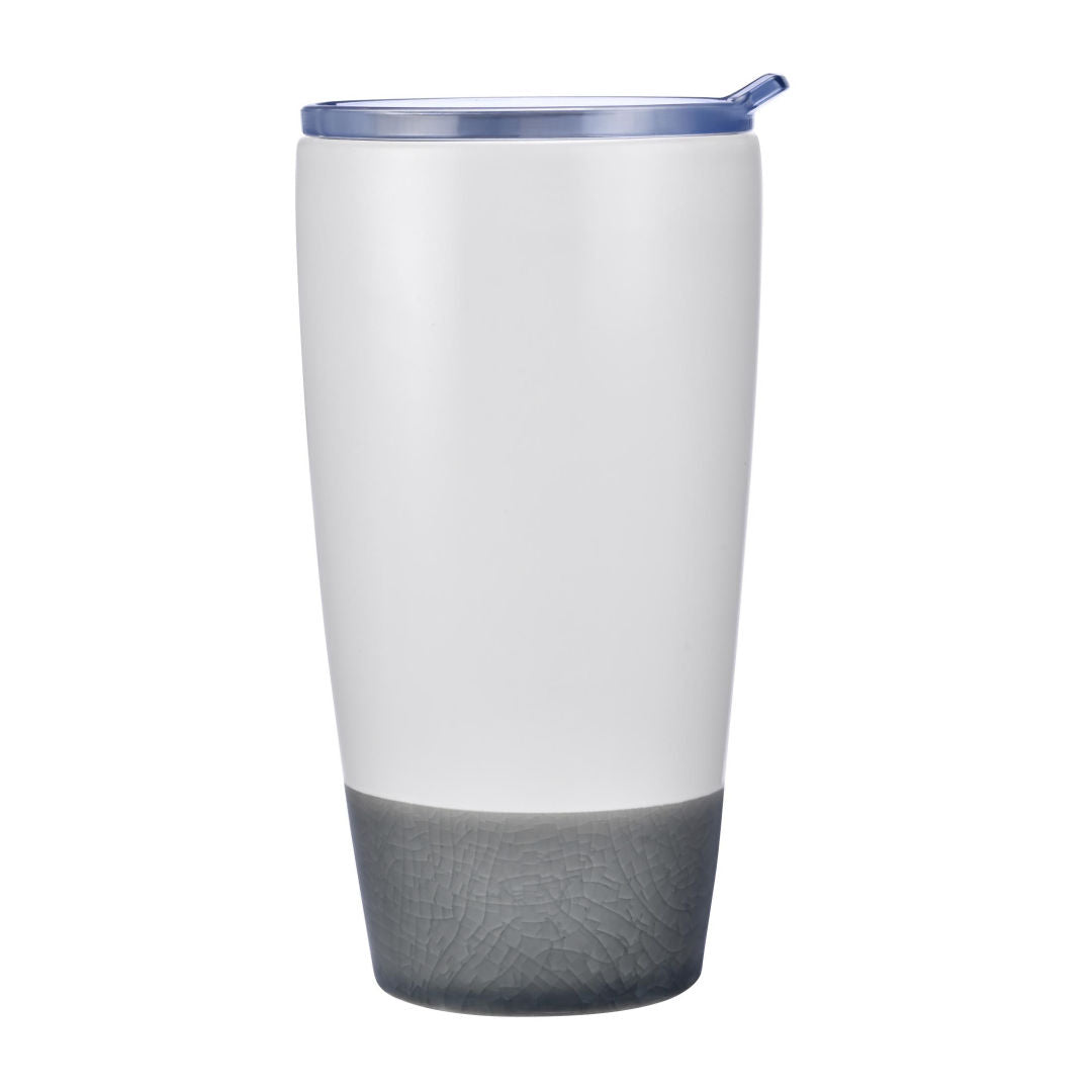 Celosia Double Wall Ceramic Tumbler w/Lid - 12oz