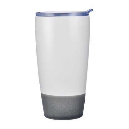 Celosia Double Wall Ceramic Tumbler w/Lid - 12oz