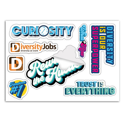 "CustomCut ™" Full Color Custom Shape Removable Vinyl Sticker Sheets (5"x 7")