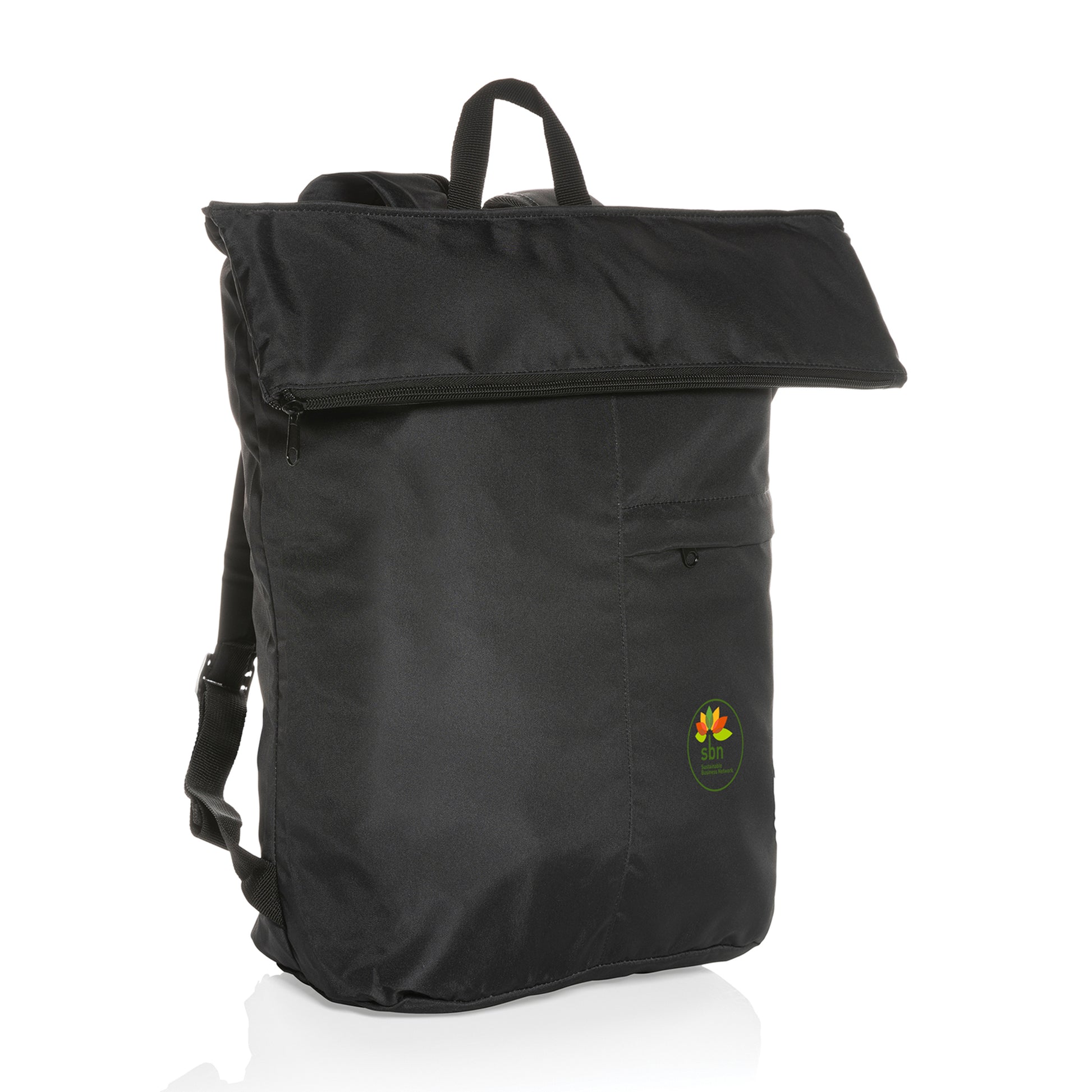 Black Dillon AWARE™ rPET Lightweight Foldable Backpack