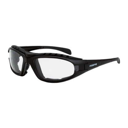 Diamondback Foam Lined Safety Eyewear - Matte Black Frame - Clear Anti-Fog Lens
