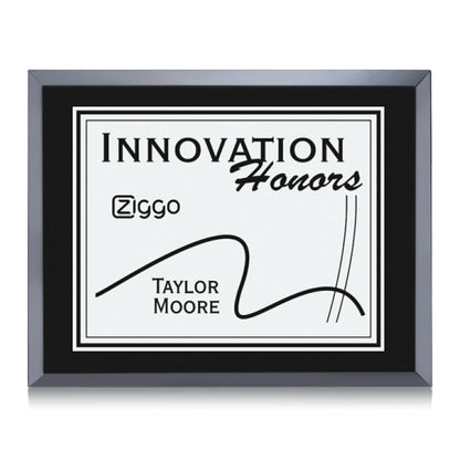 Avonlea/Everett Plaque - Black/Silver