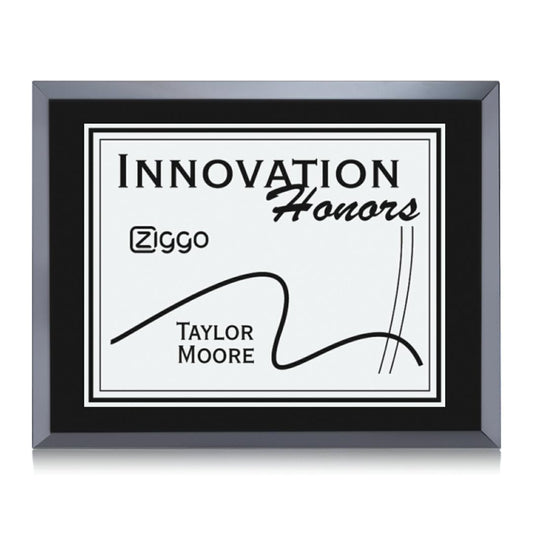 Avonlea/Everett Plaque - Black/Silver