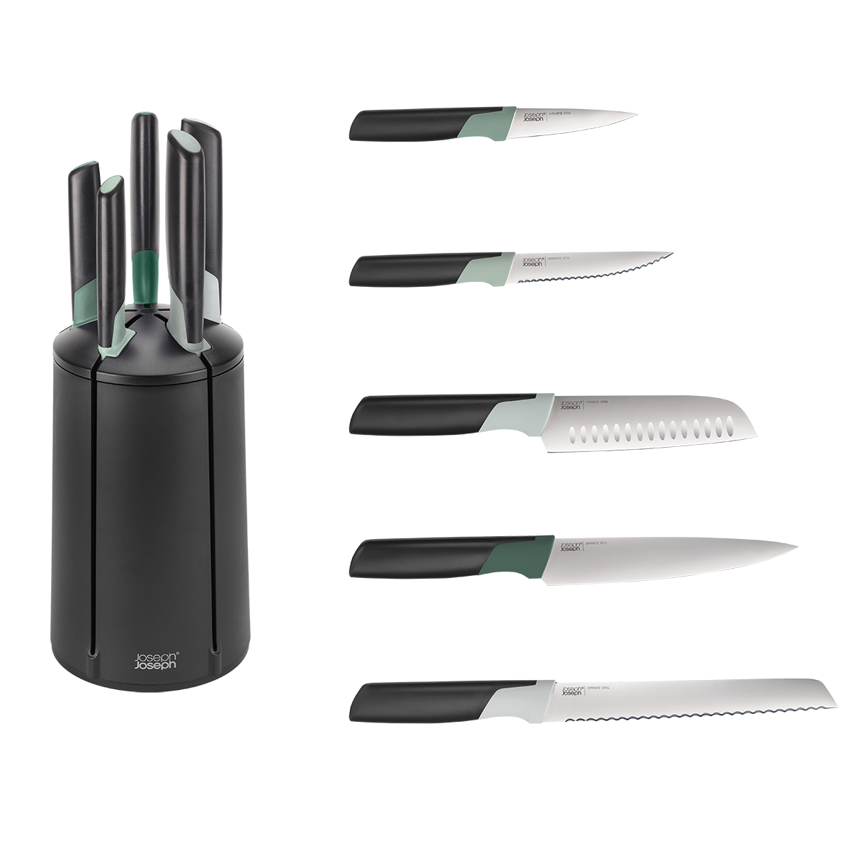 Joseph Joseph® Elevate™ Green Knives Carousel Set