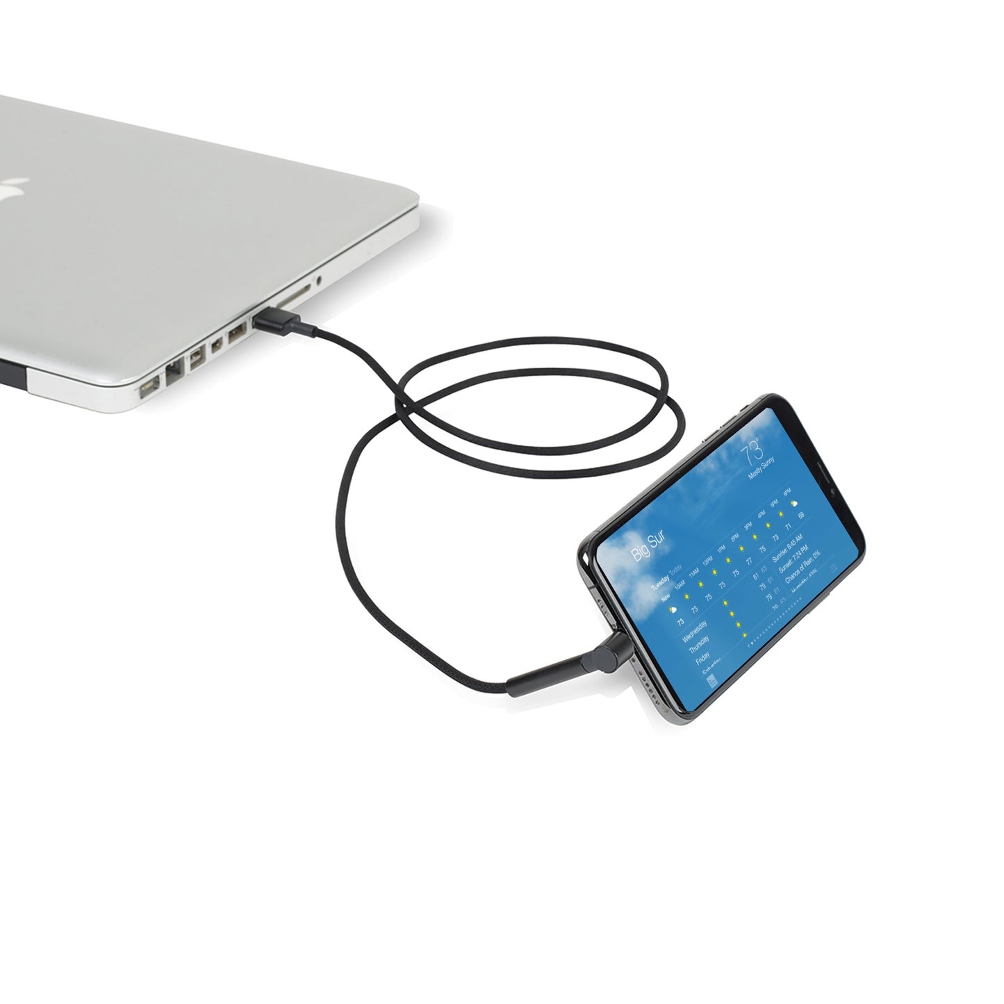 Black Side Kick Charging Cable