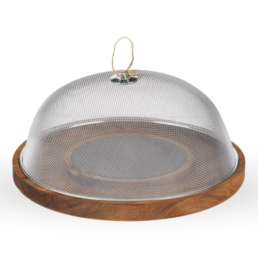 Twine Living® Modern Manor Slate & Acacia Cheese Board Dome