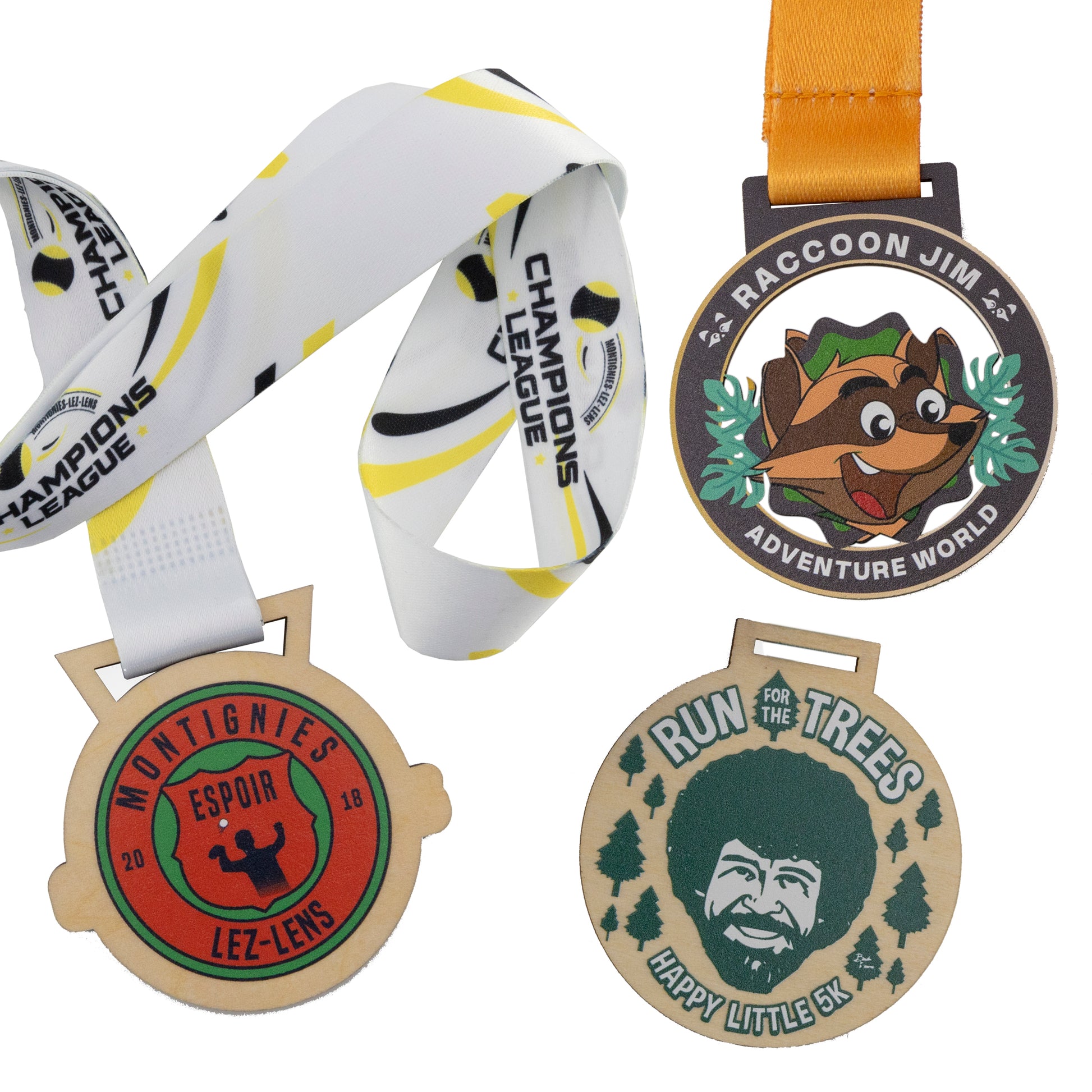Custom Wood Medals Full Color (2")