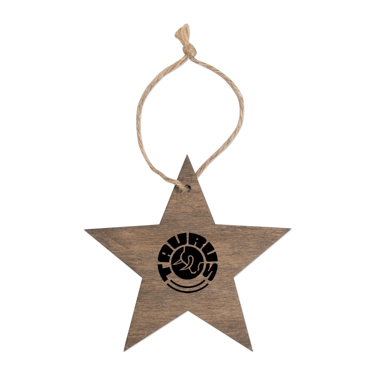 Brown Star Wooden Ornaments