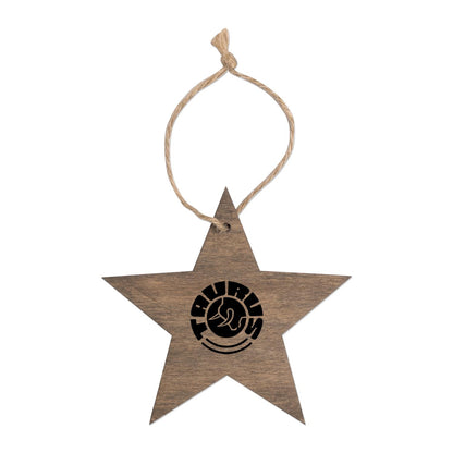 Brown Star Wooden Ornaments