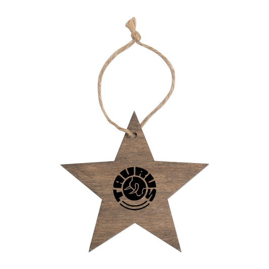 Brown Star Wooden Ornaments