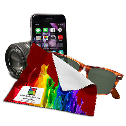 "CLEANSCREEN FULL COLOR XL" - 8" X 8" Full Color Sublimation Recycled RPET Polyester Microfiber Clea