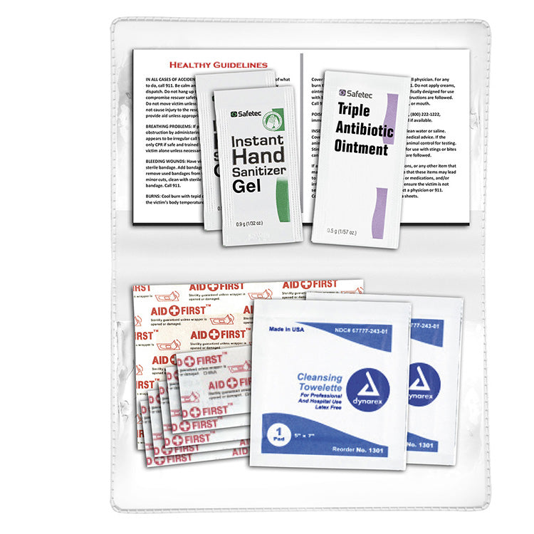 "Delilah" 12 Piece First Aid Kit In Colorful Vinyl Pouch