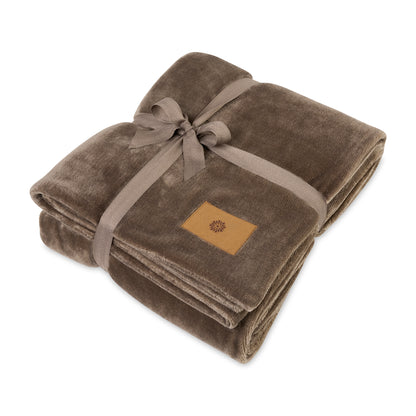 Mocha Mink Ever Soft Throw Blanket