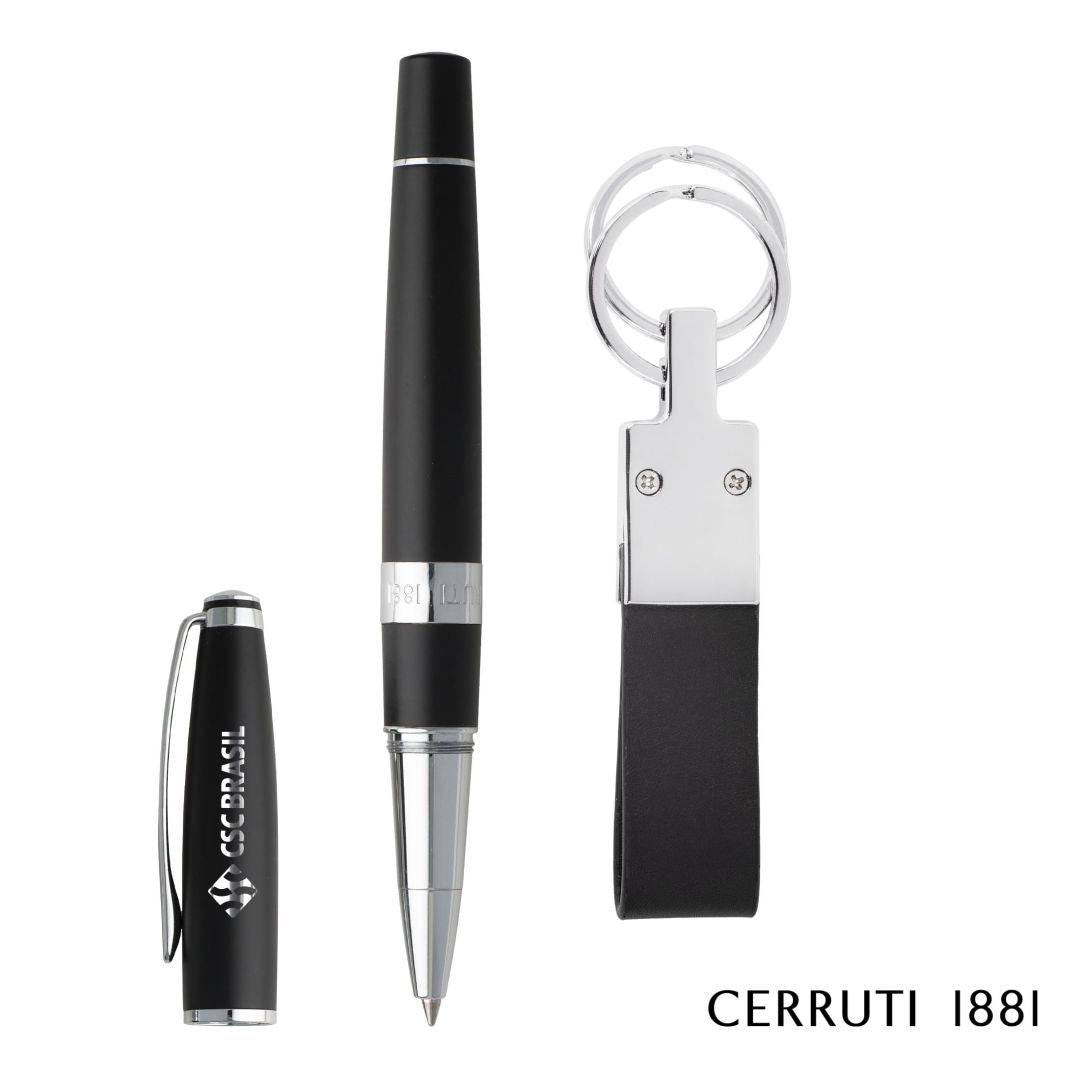 Cerruti 1881® Bicolore Rollerball Pen & Zoon Key Ring Set