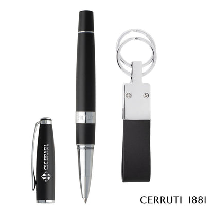 Cerruti 1881® Bicolore Rollerball Pen & Zoon Key Ring Set