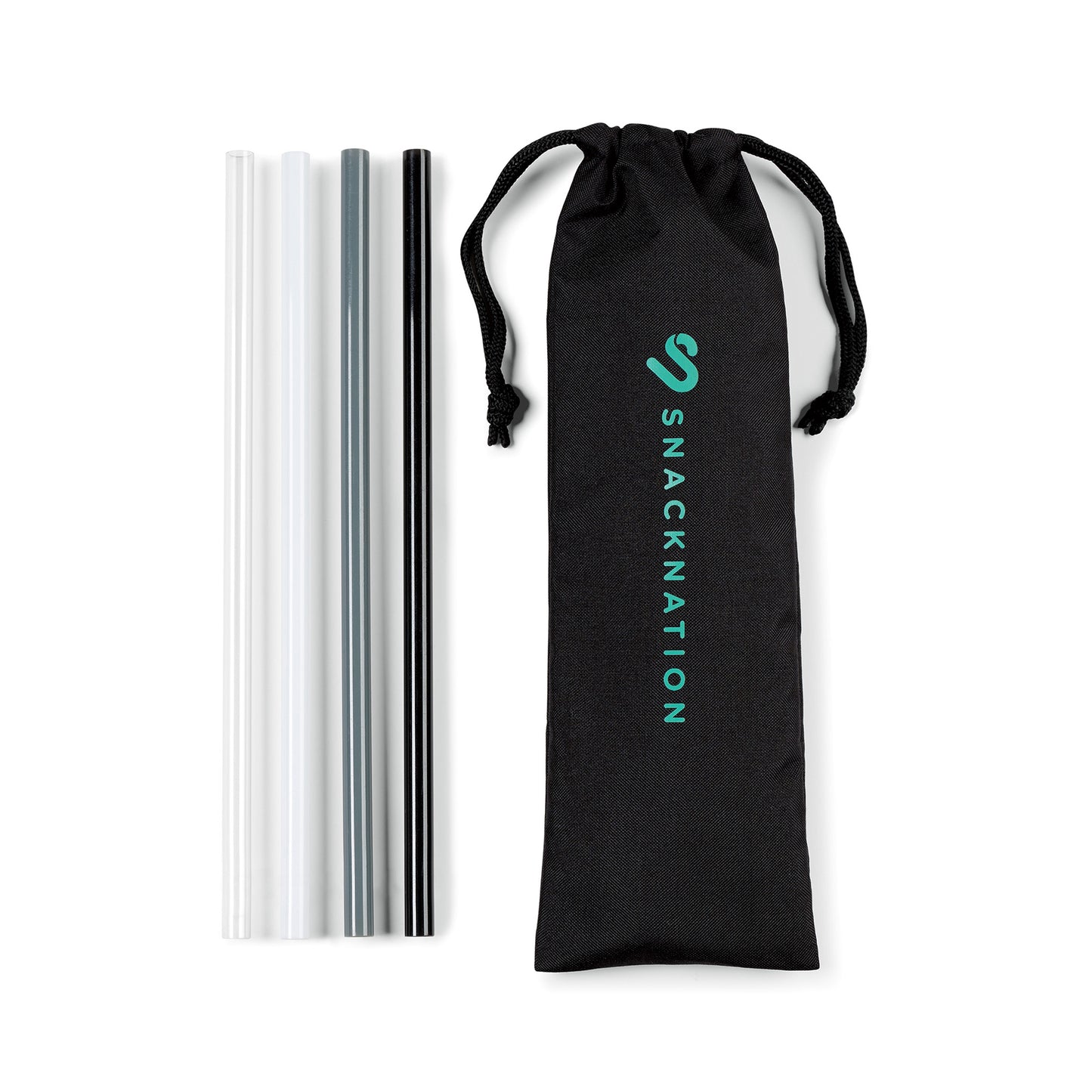 Black Aviana™ Juniper Reusable Tritan Straw Set