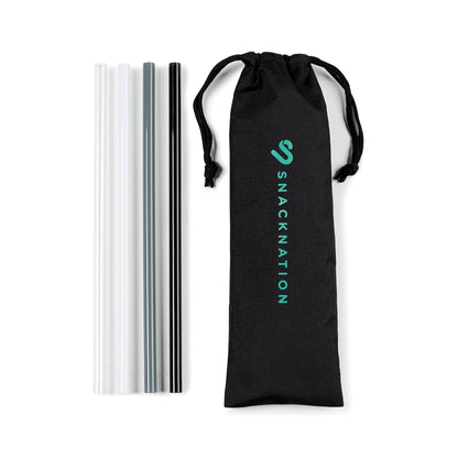 Black Aviana™ Juniper Reusable Tritan Straw Set