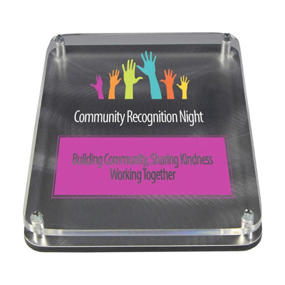 Spirit Floating Awards (5"W x 7"H x 11/18"D) - Screen Printed