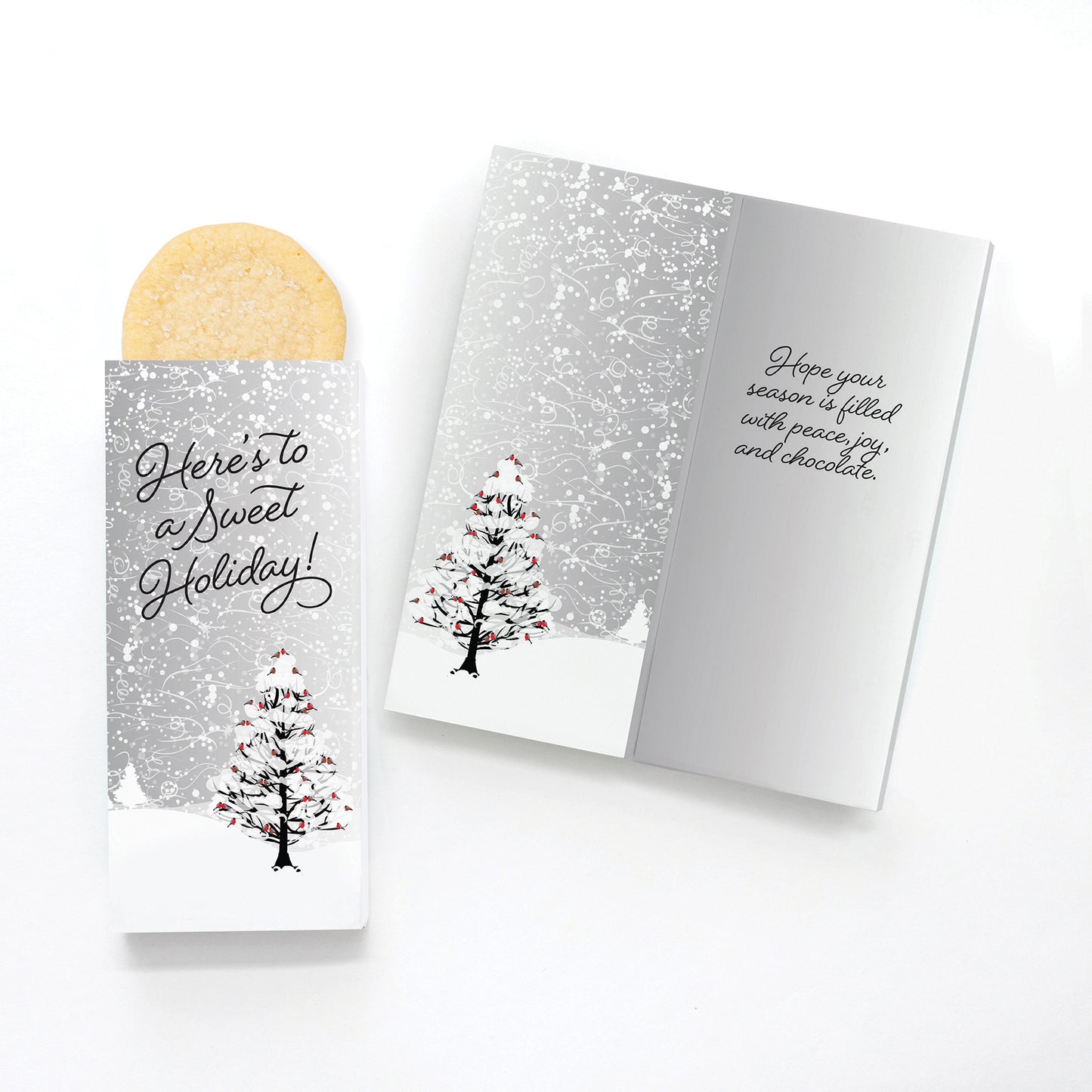 One Color Foil-Stamped Stock Cardinals Sweeter Cards with Sugar Cookies
