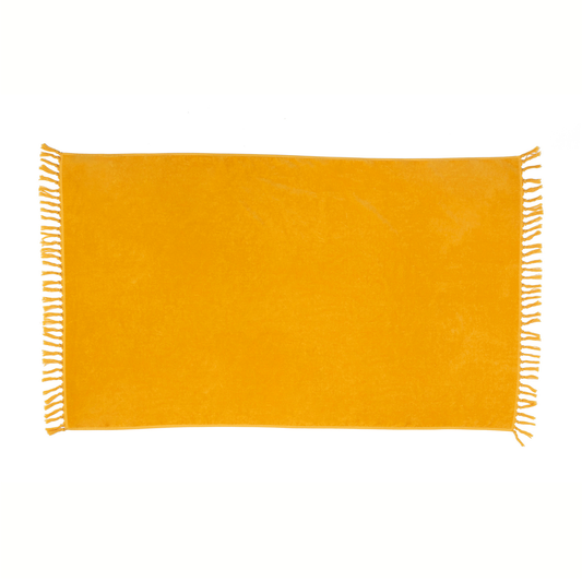 35x60 Recycled Cotton Terry Velour Beach Towel with Fringes