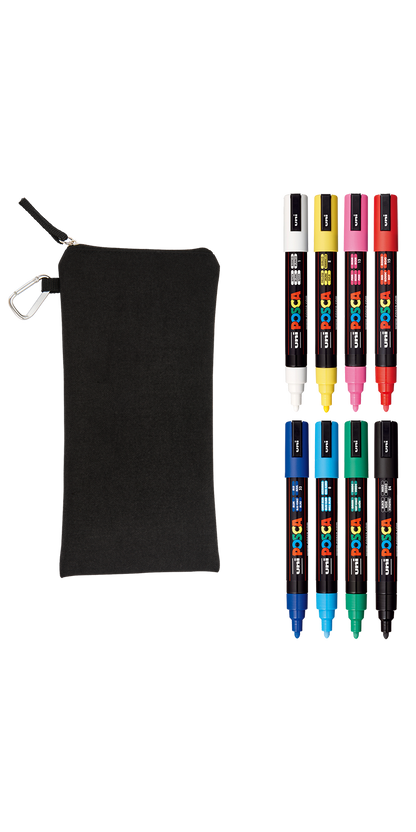 POSCA 8 Piece Basic Marker Set with Bag - Medium