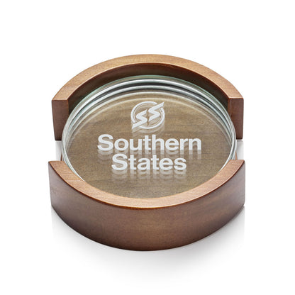 Round Coaster on Colfax Base - Set of 4