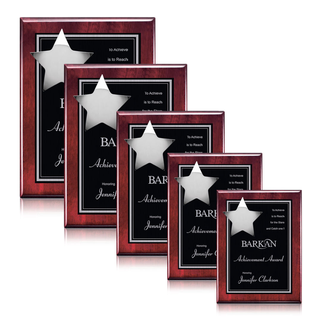 Hollister Plaque - Rosewood/Chrome