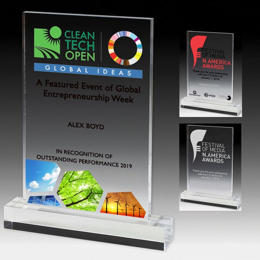 Elegant Rectangle Award - 6 1/2" - 4 Color Process