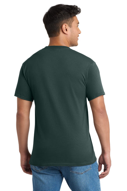 Dark Green Port & Company Tall Core Blend Pocket Tee. PC55PT