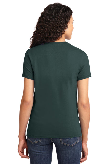 Dark Green Port & Company Women's Essential Tee. LPC61