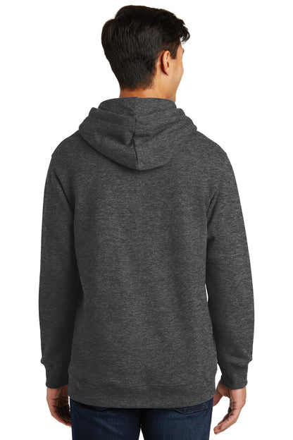 Dark Hthr Grey Port & Company Fan Favorite Fleece Pullover Hooded Sweatshirt. PC850H