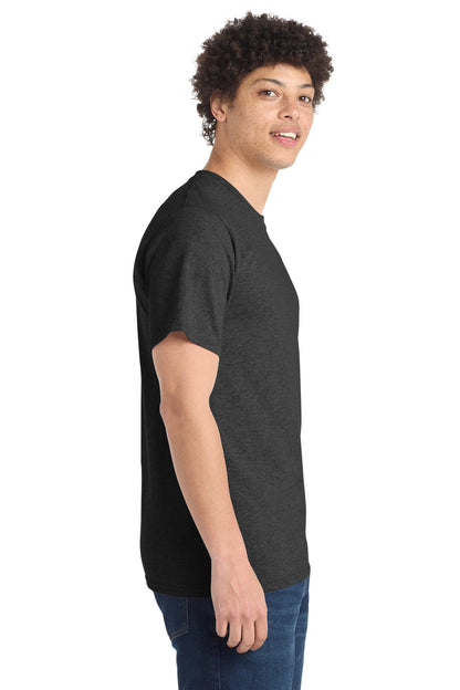 Dark Hthr Grey Port & Company Tall Essential Tee. PC61T