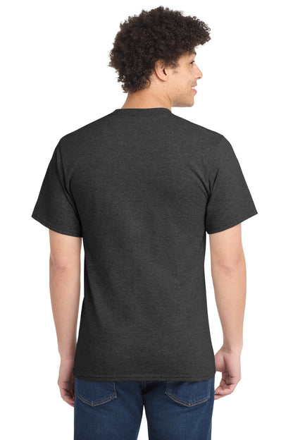 Dark Hthr Grey Port & Company Tall Essential Tee. PC61T