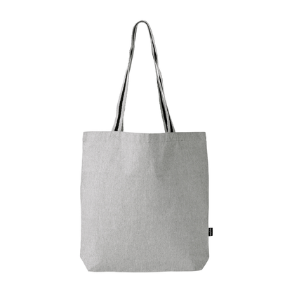 Deluxe Canvas Tote Bag with Striped Handles