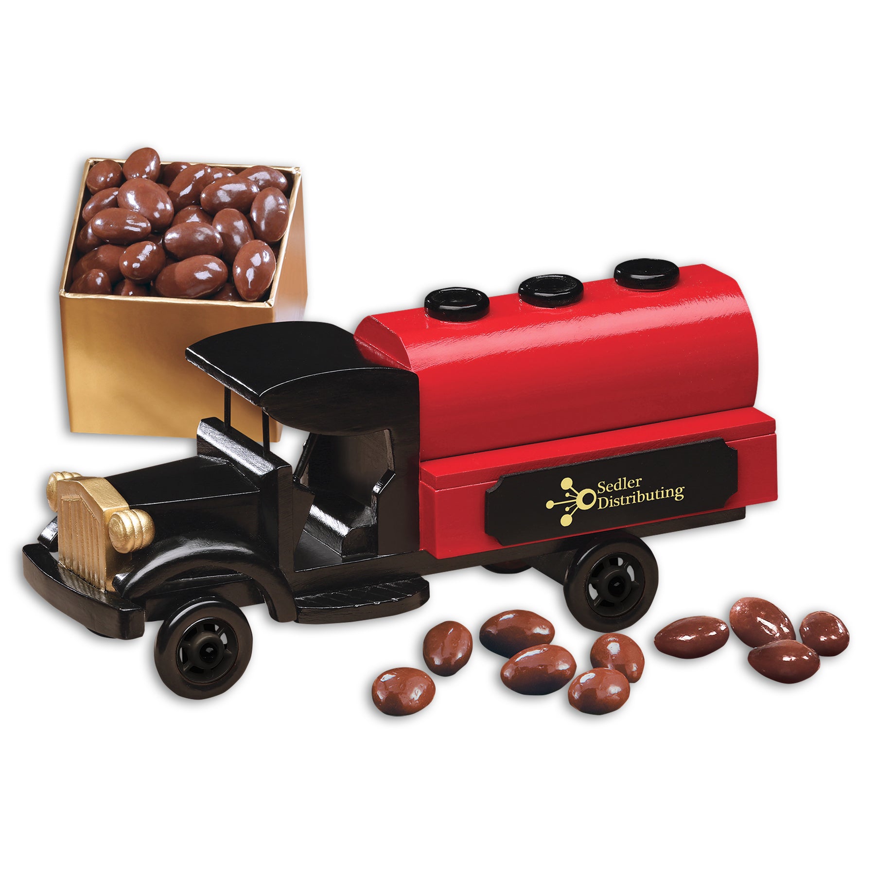 1920-Era Tank Truck with Chocolate Covered Almonds