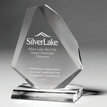 Beveled Diamond Award - Laser Engraved