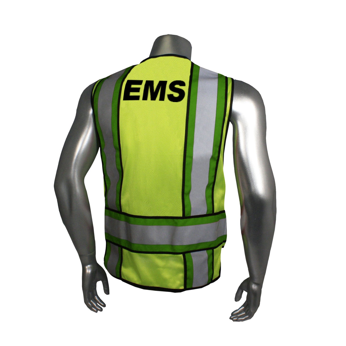 LHV-207-4C Class 2 Breakaway Vest - EMS - Green Trim - Green - Size 2X-4X