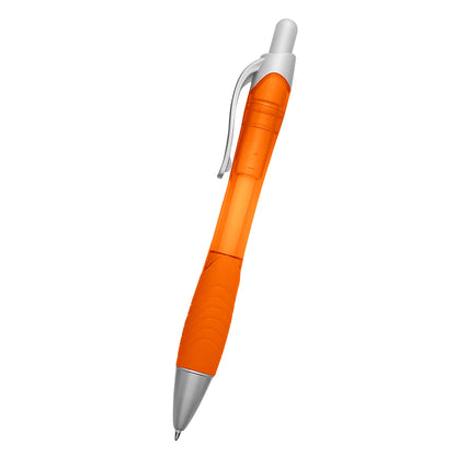 Rio Ballpoint Pen With Contoured Rubber Grip