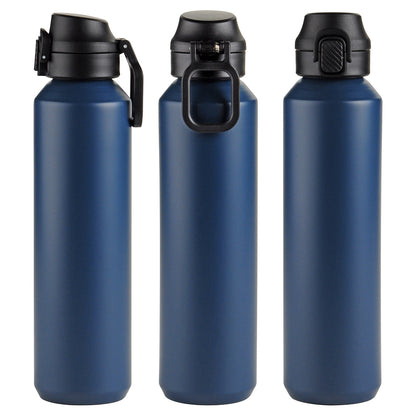 Nexus 27 oz Recycled Aluminum Bottle with Flip-Top Lid and Carabiner